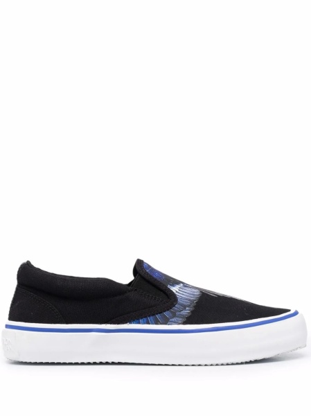 Pantofi slip-on Marcelo Burlon negri din bumbac
