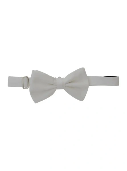 Papioane white Bow tie with back closure in cotton for men
