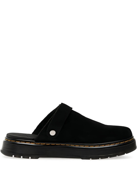 Papuci Dr. Martens negri din piele intoarsa