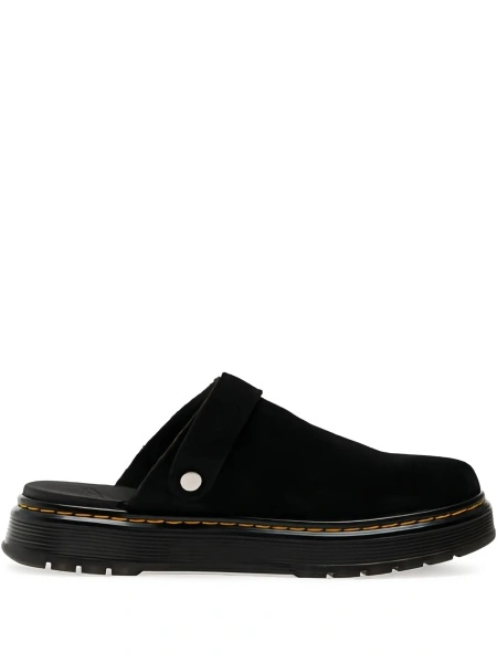 Papuci Dr. Martens negri din piele intoarsa