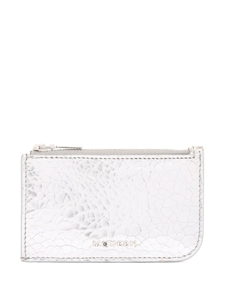 Portofel Alexander McQueen gri din piele