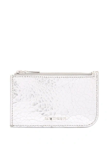 Portofel Alexander McQueen gri din piele