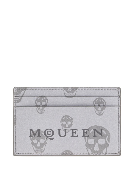 Portofel Alexander McQueen gri din piele