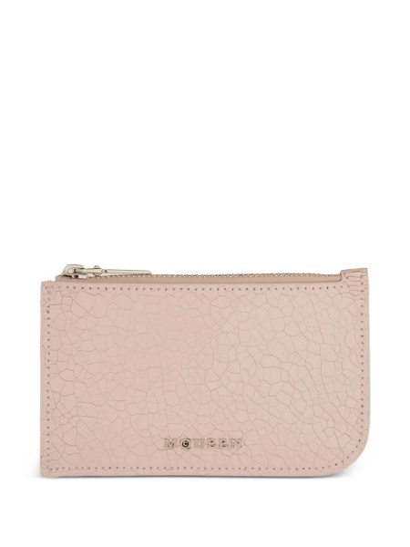 Portofel Alexander McQueen roz din piele
