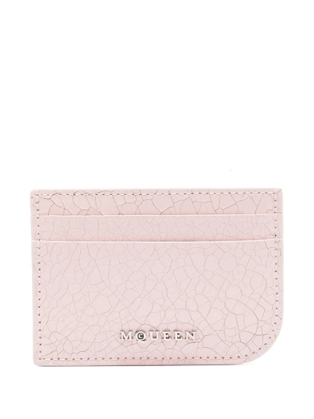 Portofel Alexander McQueen roz din piele