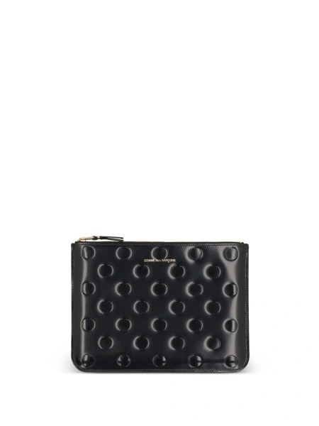 Portofel Comme des Garçons negru din piele