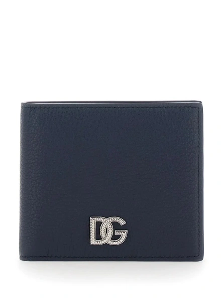 Portofel Dolce & Gabbana albastru din piele