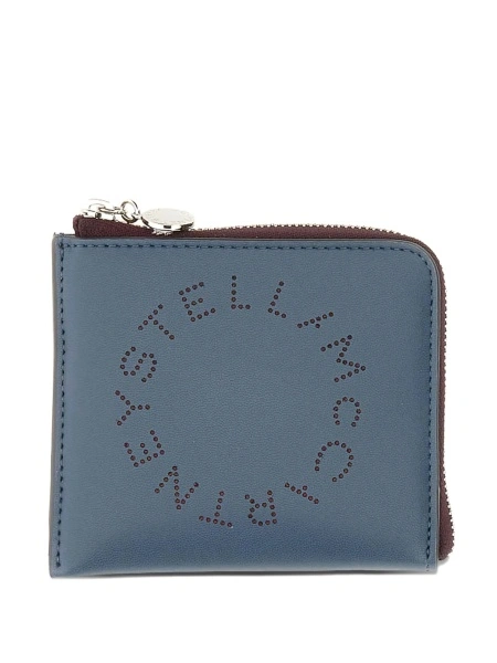 Portofel Stella McCartney albastru din poliuretan si polyester