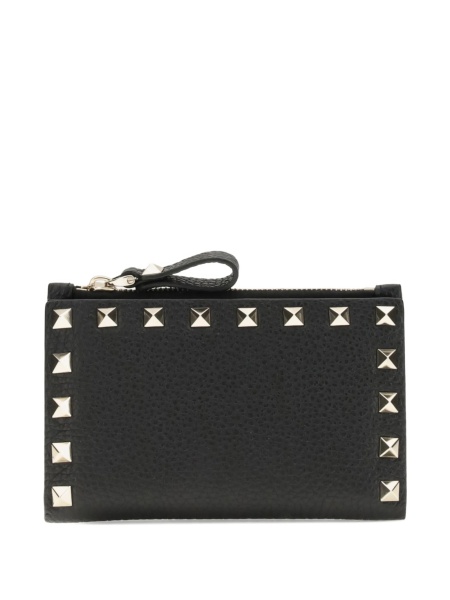 Portofel Valentino Garavani Rockstud negru din piele