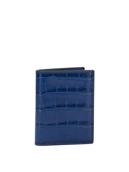 Portofele Foldable crocodile-print cardholder