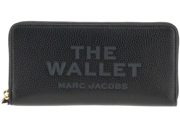 Portofele Grained leather zip-around wallet