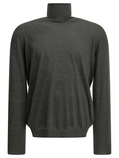 Pulover Brunello Cucinelli gri din casmir si matase