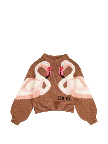 Pulover Chloe maro din lana si bumbac organic