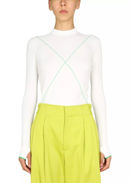 Pulover Contrasting Seams Sweater