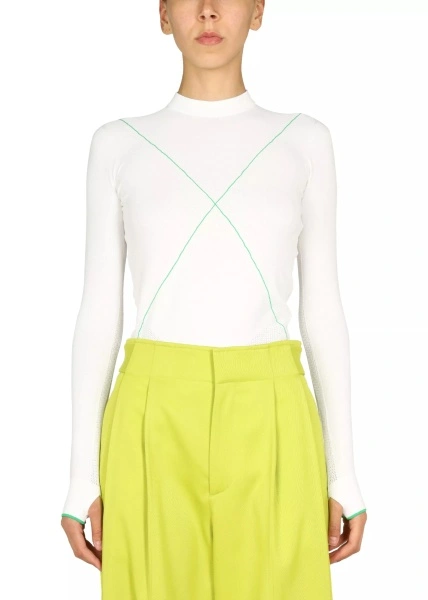 Pulover Contrasting Seams Sweater