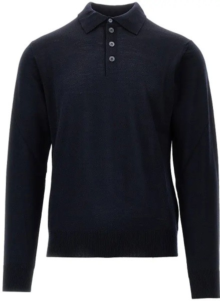Pulover Fine knit polo sweater