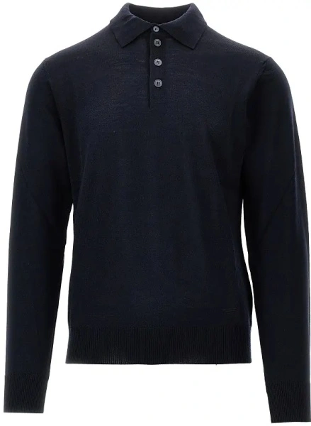 Pulover Fine knit polo sweater