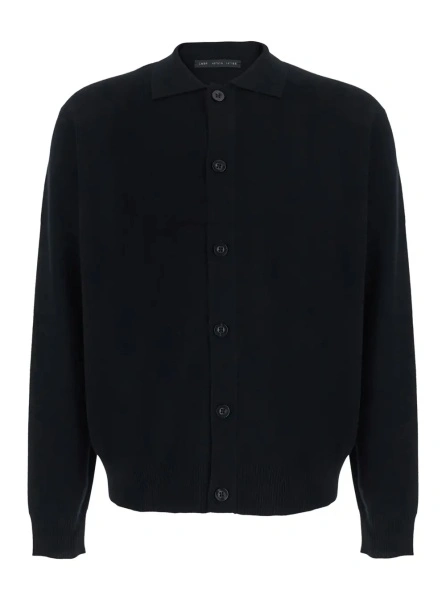 Pulover LOW BRAND negru din lana merinos
