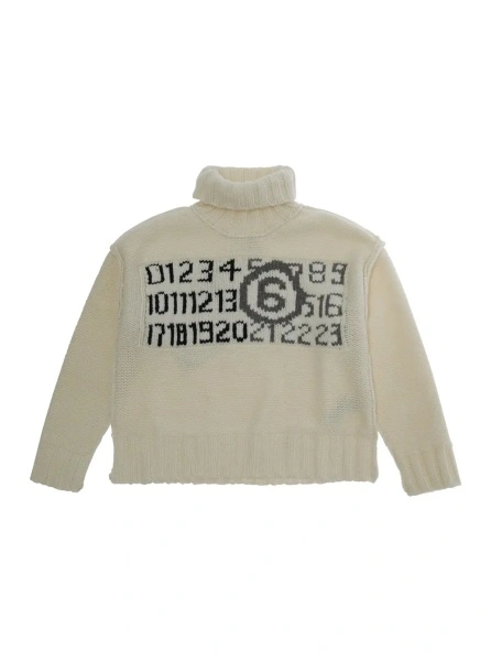 Pulover M61048MM08VMM6K62UM6101 is a sweater with a round neckline and long sleeves made of Wool and Nylon in Light blue for Boy