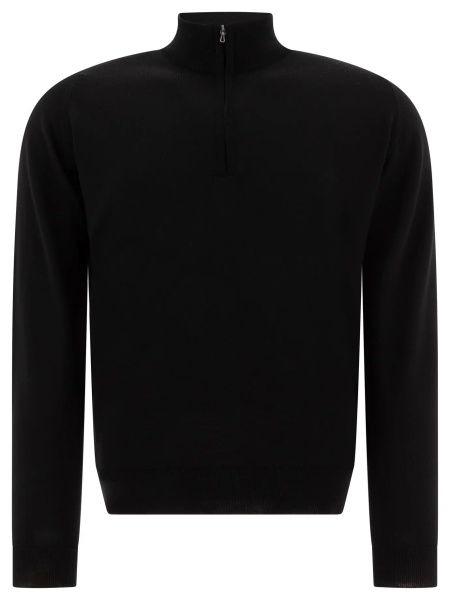 Pulover Merino wool "Tapton" half-zip sweater
