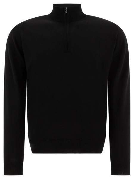 Pulover Merino wool "Tapton" half-zip sweater