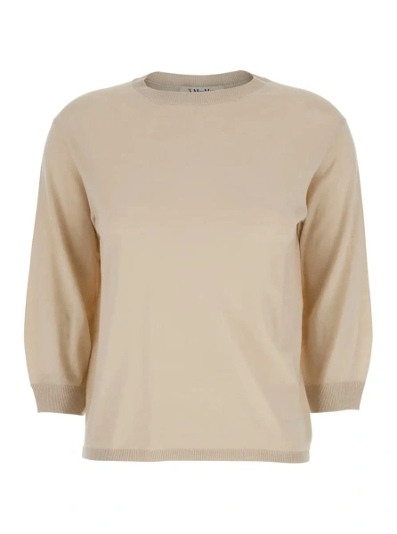Pulover 'S MAXMARA bej din lana virgina