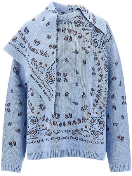 Pulover Sweater with Bandana jacquard motif