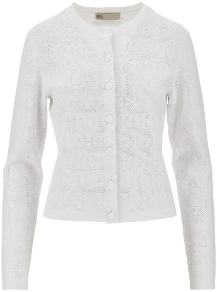 Pulover T Monogram pointelle knit cardigan