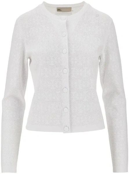 Pulover T Monogram pointelle knit cardigan