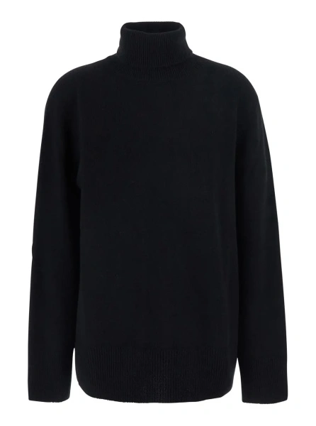 Pulover THE ROW negru din lana si casmir