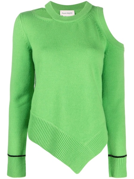 Pulover tricotat Alexander McQueen verde