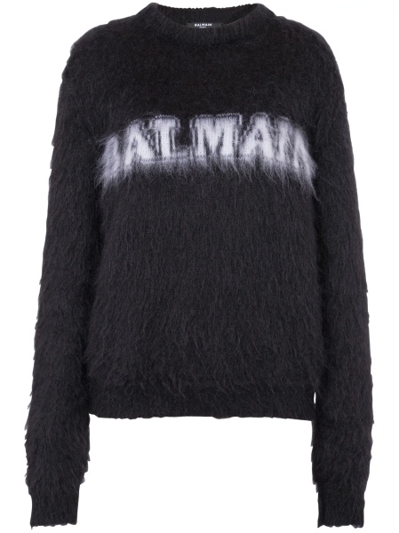Pulover tricotat Balmain negru
