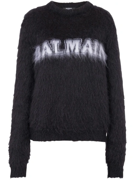 Pulover tricotat Balmain negru