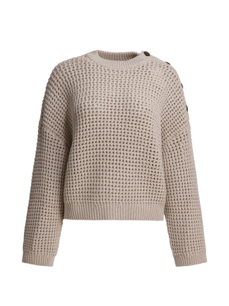 Pulover tricotat Brunello Cucinelli neutru