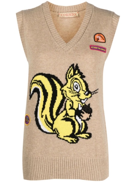 Pulover tricotat CORMIO neutru