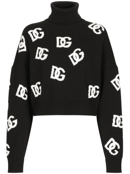 Pulover tricotat Dolce & Gabbana negru