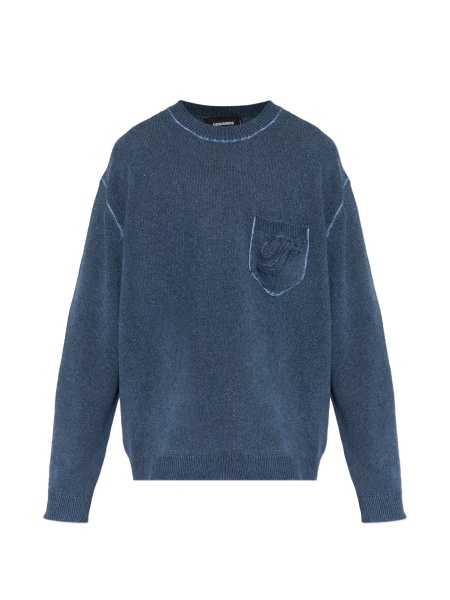 Pulover tricotat DSQUARED2 albastru
