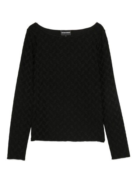 Pulover tricotat Emporio Armani negru