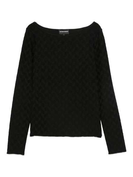 Pulover tricotat Emporio Armani negru