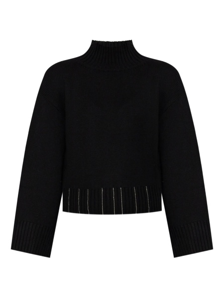 Pulover tricotat Fabiana Filippi negru