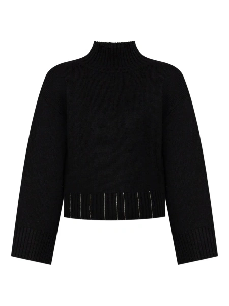 Pulover tricotat Fabiana Filippi negru