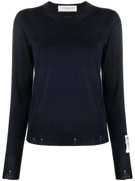 Pulover tricotat Golden Goose albastru