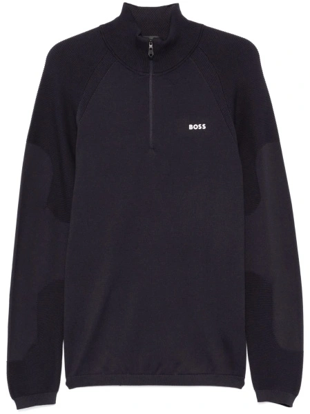 Pulover tricotat Hugo Boss albastru