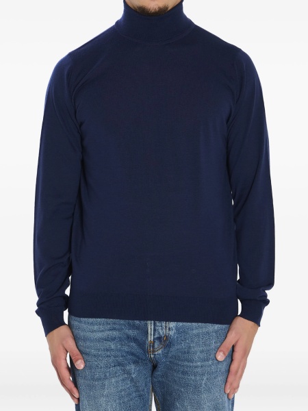 Pulover tricotat John Smedley albastru