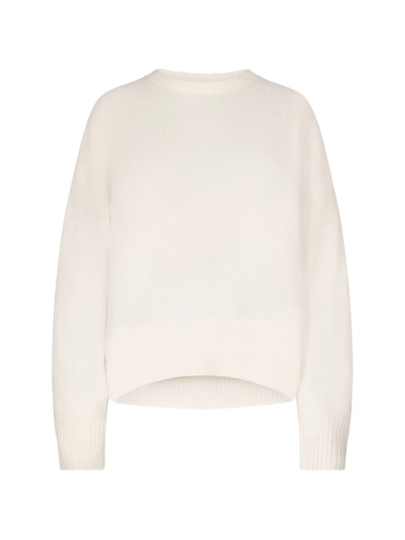 Pulover tricotat LOULOU DE SAISON alb din casmir