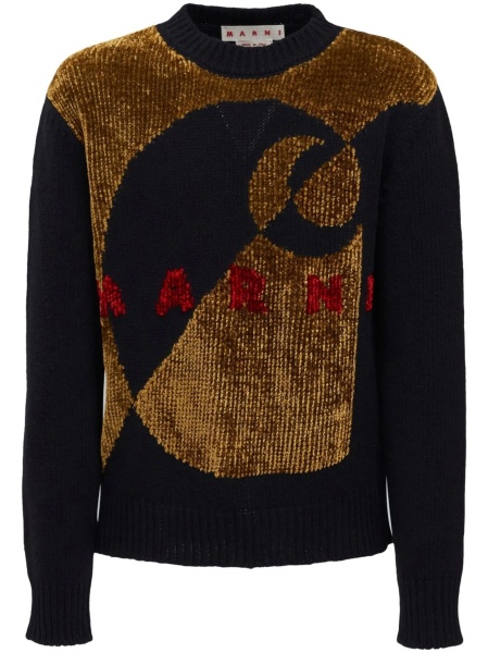 Pulover tricotat Marni negru
