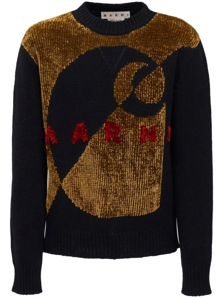 Pulover tricotat Marni negru