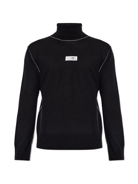 Pulover tricotat MM6 Maison Margiela negru