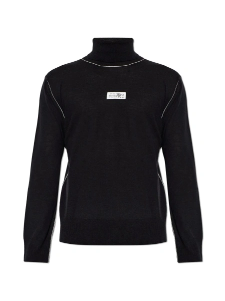 Pulover tricotat MM6 Maison Margiela negru