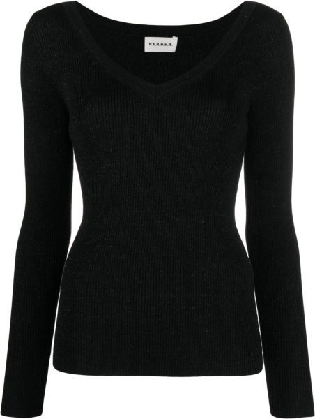 Pulover tricotat P.A.R.O.S.H. negru